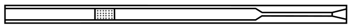 Picture of Liner for Splitless injection and Wide Bore Injectors (WBI) with glass wool